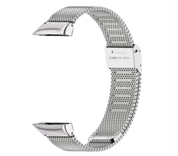 Миланский металлический ремешок Mijobs для фитнес браслета Huawei Honor Band 6 - Silver