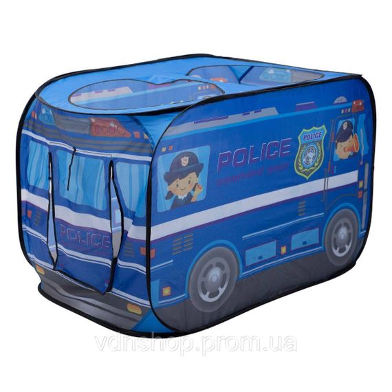 Детская игровая палатка "Полицейская машина" 110×70×66 см палатка для мальчика Синяя HP-S-5NDBL | Зображення 5