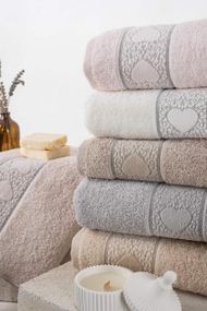 Набір бамбукових рушників Pupilla 70х140 см Love банні 6 шт.