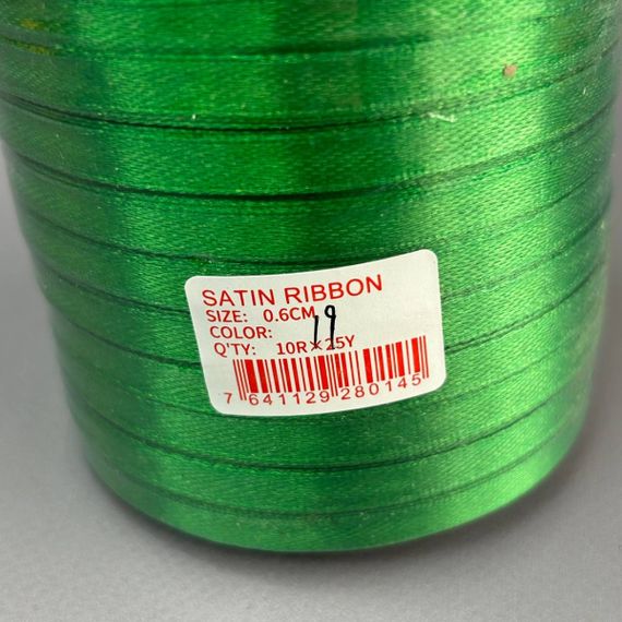 Стрічка атласна 0,6 см (23 м) - (АЛ06-19) | Зображення 1