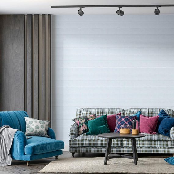 Панель стінова 3D 700х700х4мм Біла вагонка SW-00001964 | Зображення 4