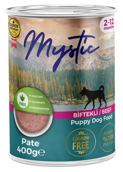 Вологий корм Mystic паштет для Цуценят з ЯЛОВИЧИНОЮ конс. 400г.