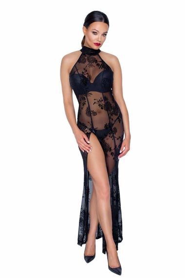 Довга сітчаста сукня Noir Handmade F239 Long tulle dress, 3XL Sex Aura | Зображення 2