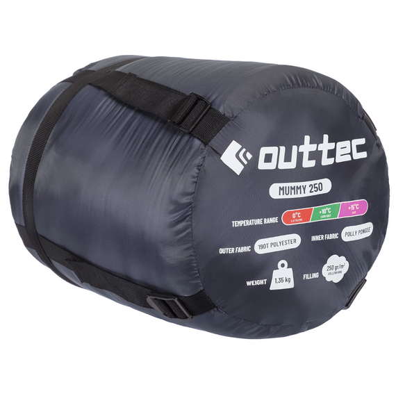 Спальний мішок кокон Outtec Mummy демісезон синій | Зображення 6