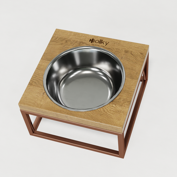Миска на підставці для котів і середніх собак Hollky Base Solo M (1 × 0,8 л) Solo M-212110-GLNT | Зображення 5
