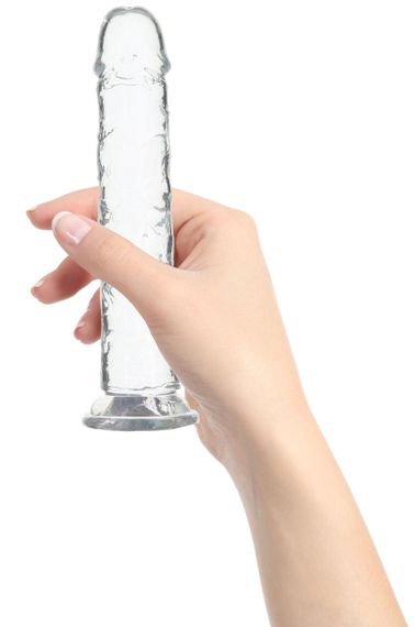 Прозорий фалоімітатор ADDICTION Vertical Dong 8″, присоска, діаметр 3,8 см, віброкуля в подарунок Sex Aura | Зображення 3