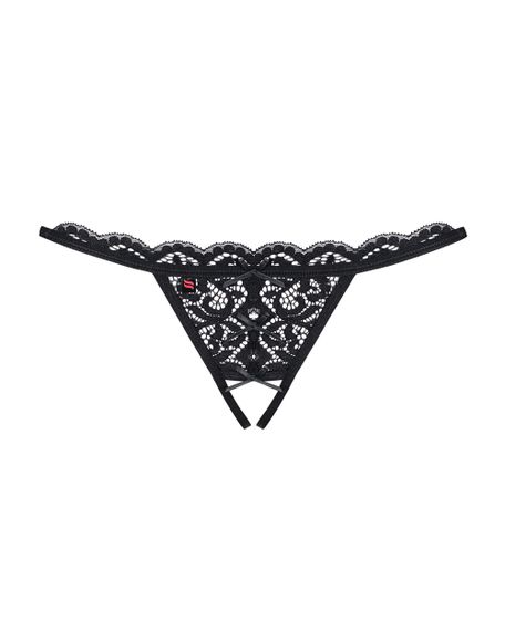 Жіночі стрінги - Obsessive 831-THC-1 Crotchless Thong Black L/XL | Зображення 3
