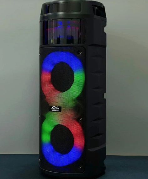 Безпровідна колонка караоке JQS6221 акумуляторна з мікрофоном пультом та RGB-підсвічуванням Bluetooth TF SD-картки 30 Вт Чорний | Зображення 2