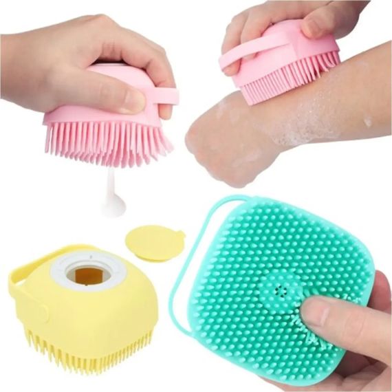 Універсальна силіконова щітка для масажу, миття посуду, купання Silicone Massage Bath Brush
