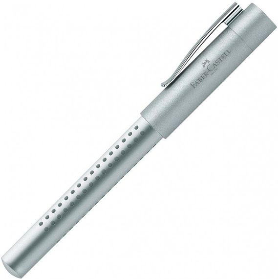 Перьевая ручка Faber Castell Grip 2011 FP Серебряная, тонкое (F) | Зображення 2