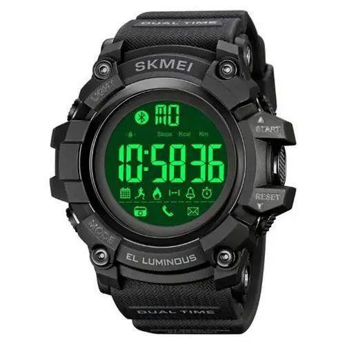 Годинник наручний чоловічий SKMEI 2053BK BLUETOOTH, BLACK. EA-667 Колір: чорний | Зображення 2