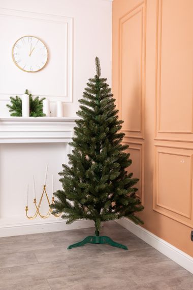 Штучна ялинка «Різдвяна ніч» 1,8 м – преміум-якість, реалістичний вигляд, зелена ялинка з ПВХ на підставці