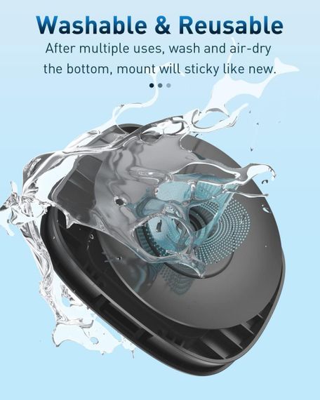 Автомобильный держатель для телефона, вращающийся на 360°, для приборной панели, серый | Зображення 2