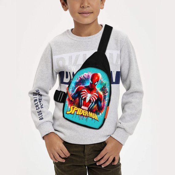 Сумка через плече дитяча Людина-павук 29х17 см сумка слінг для хлопчика (02274)