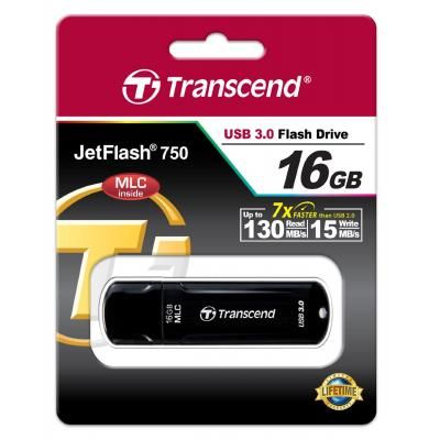 USB флеш накопичувач Transcend 16GB JetFlash MLC USB 3.0 (TS16GJF750K) | Зображення 4