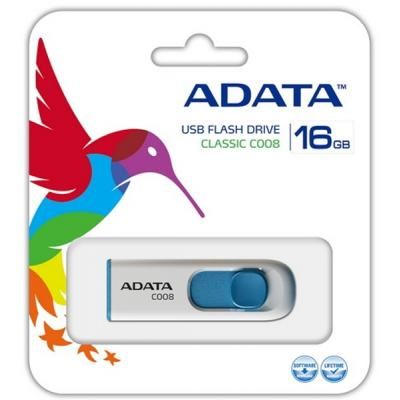 USB флеш накопичувач ADATA 16GB C008 White USB 2.0 (AC008-16G-RWE) | Зображення 4