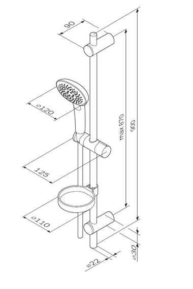 Душовий комплект AM.PM Spirit v2.0 F0170A000 | Зображення 1
