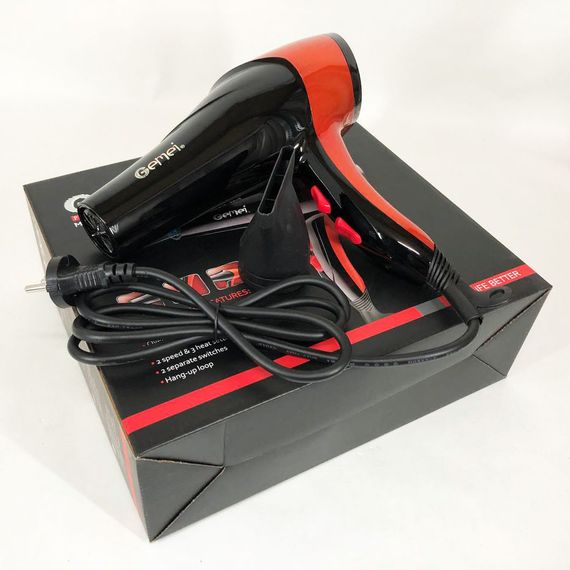 Фен для дома GEMEI GM-1766 2.6 кВт, Фен дорожный для укладки, Мощный ионный фен, KQ-941 Профессиональный фен | Зображення 8