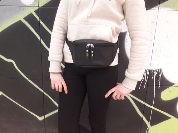 Сумка на пояс бананка Sambag Tirso MTH чорна 31 х 12 х 5 см (80131001) | Зображення 5