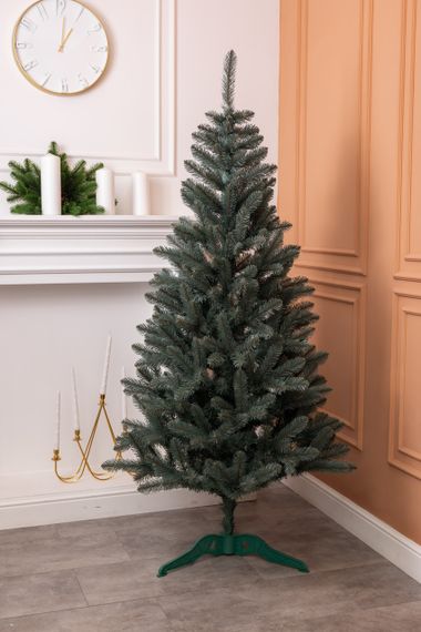 Штучна ялинка 1,3 м блакитна, новорічна ялинка Різдвяна ніч штучна SOK-22-2 | Зображення 3