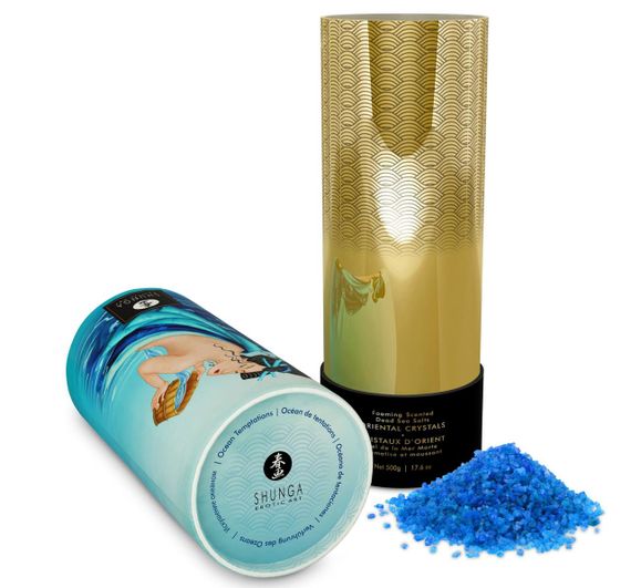 Пінлива сіль для ванни Shunga Dead Sea salt Oriental Crystals — Ocean Temptations (500 г), сіль Мерт | Зображення 3
