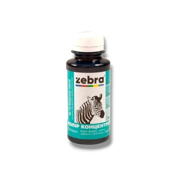 Барвник для фарби колер концентрат ЗЕБРА 100мл 615 Морська хвиля