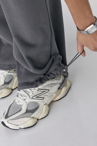 Спортивні штани з плюшевим начісом - темно-сірий цвет, M (є розміри) | Зображення 3