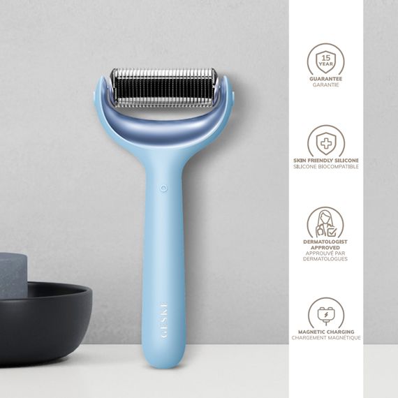 Електронний ролер для обличчя та тіла з мікроголками GESKE MicroNeedle Face&Body Roller 8в1 aquamarine | Зображення 2