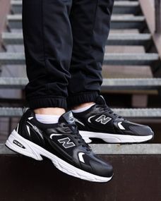 Кросівки літо вставки сітка  New Balance 530 колір чорний