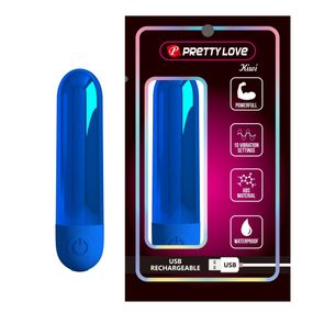 Вибропуля Pretty Love Kiwi синяя, 8 х 1.8 см Sex Aura