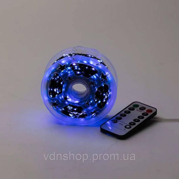 Гірлянда роса на пульті 100 метрів на 1000 led світлодіодів крапля на зеленому дроті синя 1000L100MGBL | Зображення 8