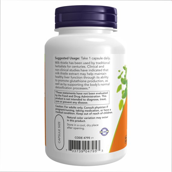 Milk Thistle Extract 750mg Silymarin 600mg - 90 vcaps | Зображення 2