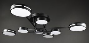 Люстра світлодіодна стельова LED світильник для квартири на стелю лед 27935 Чорний 17х90х90 см.