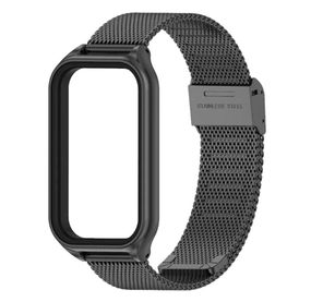Ремінець металевий Mijobs Milan для фітнес браслета Xiaomi Mi Smart Band 8 Active - Black