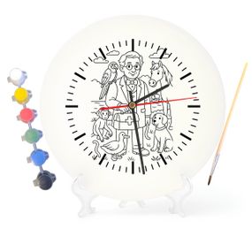 Дитячий набір для творчості годинник-розмальовка Доктор Дуліттл (за мотивами книги Г'ю Лофтінг) 30 см (Г0004)