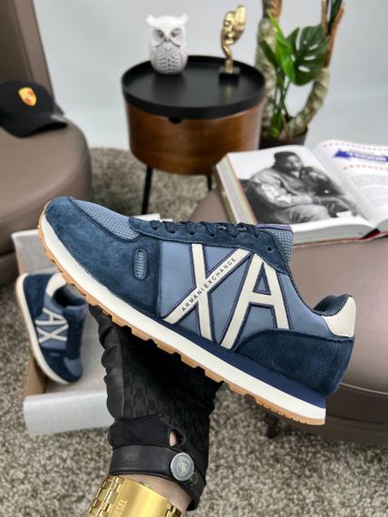 Чоловічі кросівки Exchange AX Navy White замша , текстиль , В'єтнам | Зображення 6