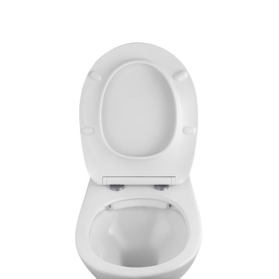 Унітаз підвісний безобідковий Kroner Oker WHI533536 RIMLESS з сидінням (KO533536WHIR) | Зображення 5