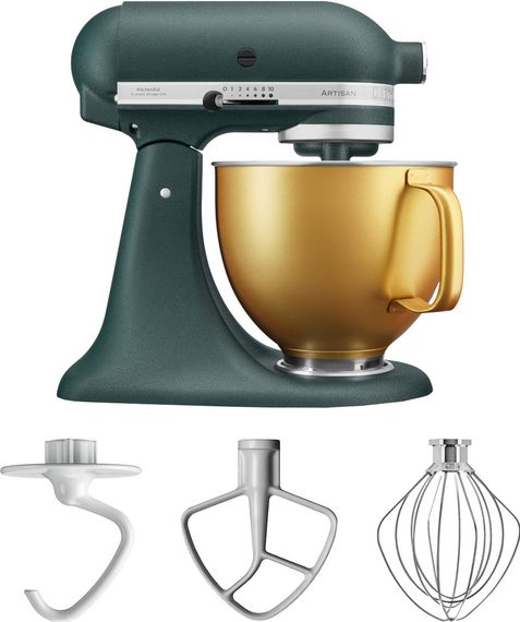 Міксер планетарний KitchenAid 5KSM156VGEPP 4,8 Л ARTISAN LIMITED EDITION КОЛІР: PEPPLED PALM ІЗ ЗОЛОТОЮ ЧАШЕЮ | Зображення 1