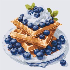 Картина по номерам "Черничный десерт" 12041-AC 40х40 см