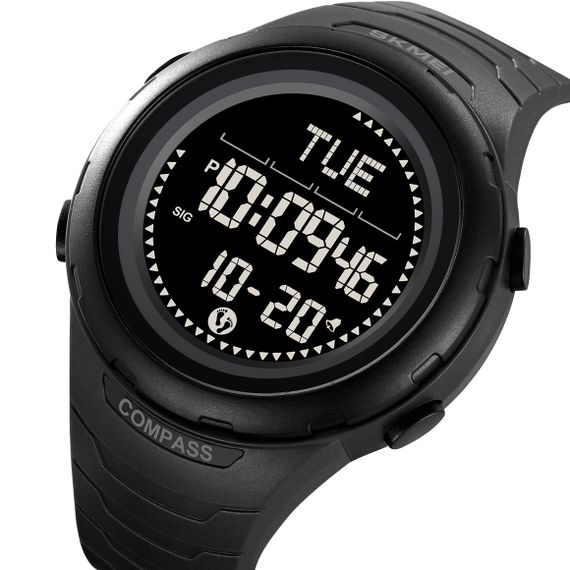 Чоловічий годинник Skmei 2166BKBK Black-Black + Compass | Зображення 2