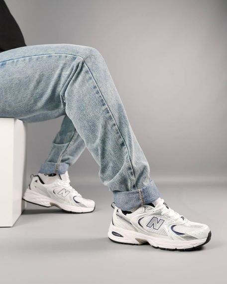 Чоловічі кросівки N@w B@lance 530 Silver Navy White Premium , В'єтнам , весна / літо / осінь | Зображення 2