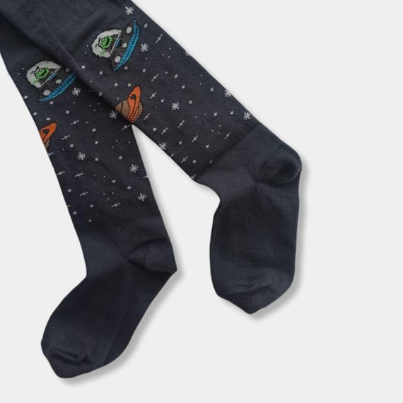 Колготи для хлопчика з малюнком космос Twinsocks р.-86-92,98-104,110-116 сірий , синій | Зображення 4