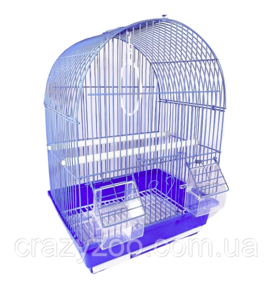 Клетка для птиц ZK A100 эмаль овальная синяя 30х23х39 см