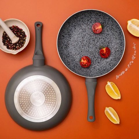 Сковорода Well Done WD-1028B з покриттям LightStone 28 см, сковорода з індукційним дном, для смаження | Зображення 3