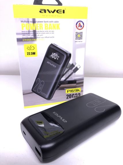 Power Bank AWEI P169K 20000mAh з підтримкою швидкої зарядки 22.5W (47192-P169K_888) | Зображення 4