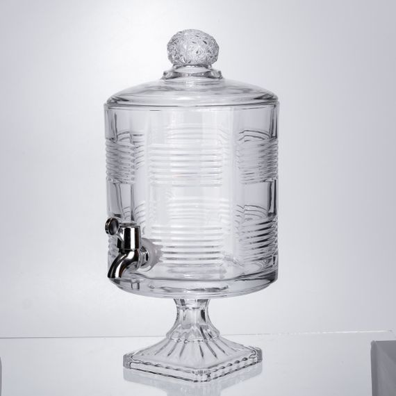 Лимонадниця з краном на підставці скляна 4,5 л прозора HP-19-2 | Зображення 6