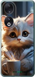 Чохол на Huawei Honor 90 Білий кіт "5646u-3088-2448"