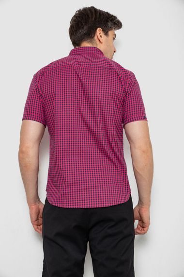Рубашка мужская в клеточку  -уценка, цвет розовый, 214R826-U-4 | Зображення 3