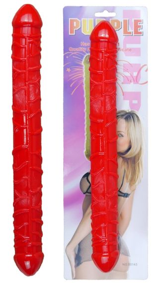 Подвійний фалоімітатор Boss Series: Flexible Double Dong Red, BS6700090 Sex Aura | Зображення 1