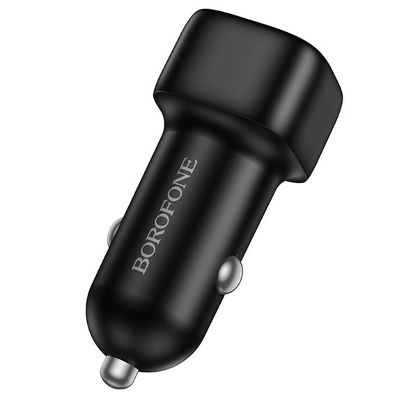 АЗП Borofone BZ34B Cloud PD20W+QC3.0 total 38W (1USB-A/1C) Black | Зображення 3